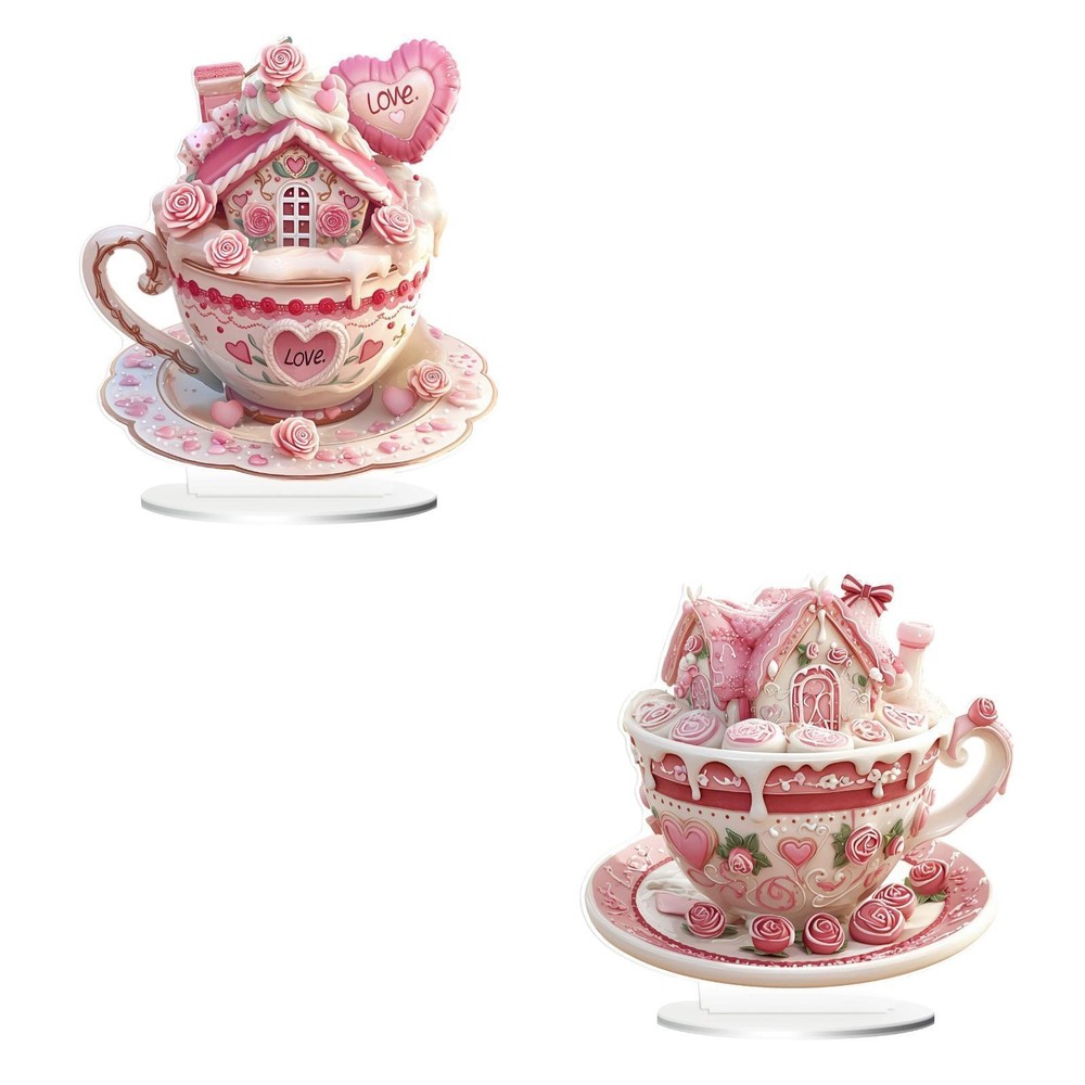 Acrylic Sign Valentine's Day Gift Tabletop Decoration for Table Cabinet Desk