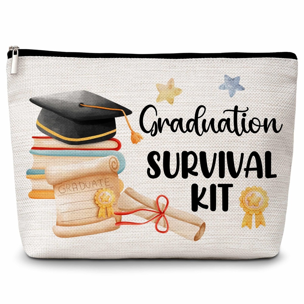 Graduation Gift Makeup Bag with Inspirational Quote Cosmetic Survival Kit