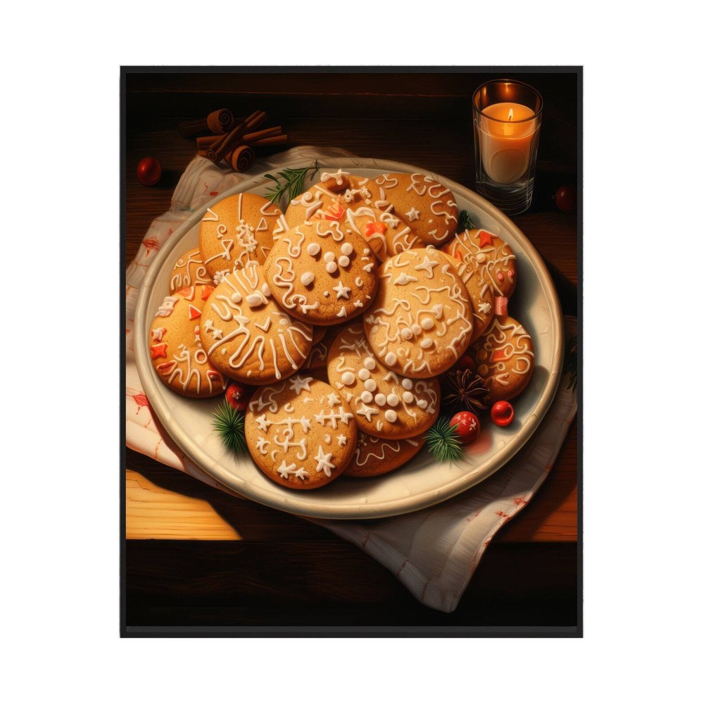 Christmas Cookies Poster Art Print Holiday Christmas Wall Decor Painting Artwork