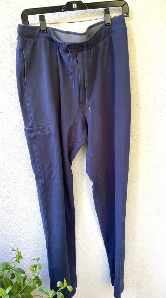 Duluth Trading Co Men's Casual Pants Cotton Navy Blue Straight Leg Pockets