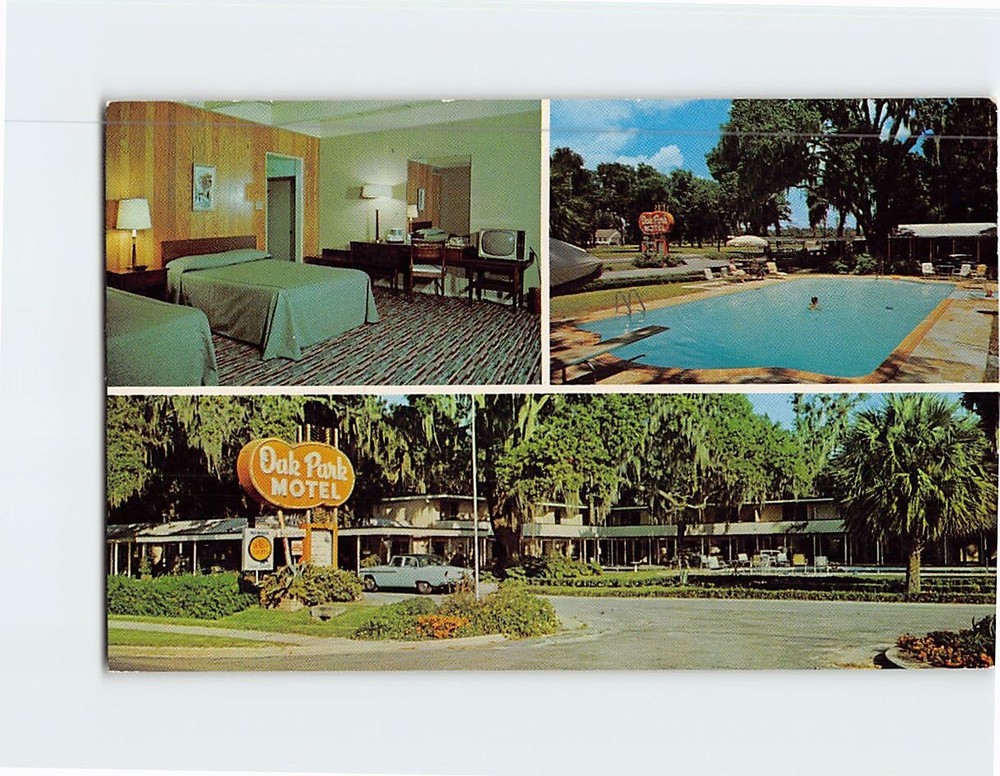 Postcard Oak Park Motel Brunswick Georgia USA