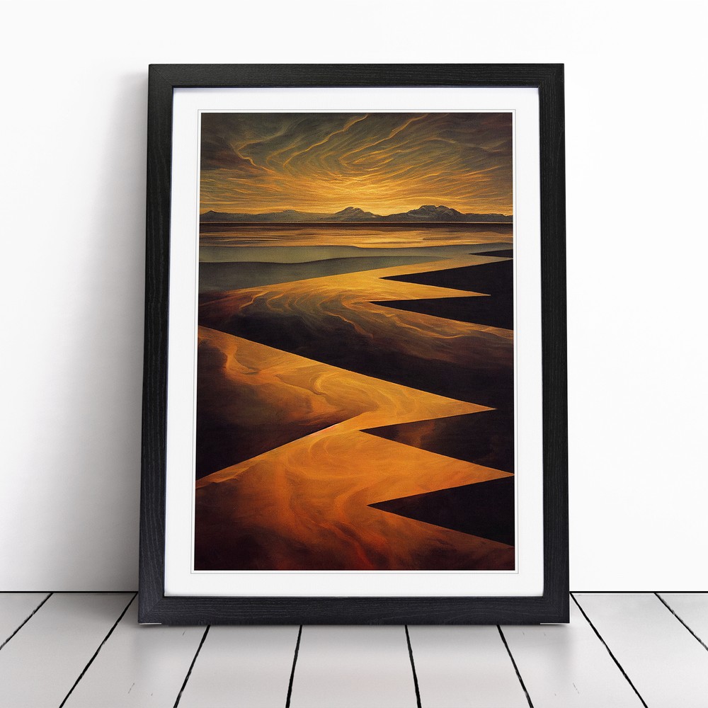 An Idyllic Abstract Sunset Wall Art Print Framed Canvas Picture Poster Decor