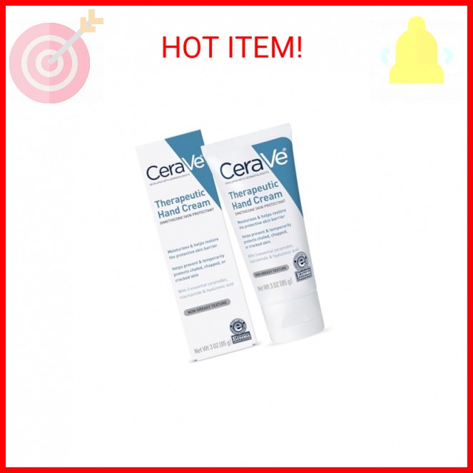 CeraVe Hydrating Hand Cream for Dry Cracked Skin with Hyaluronic Acid and Niacinamide-image