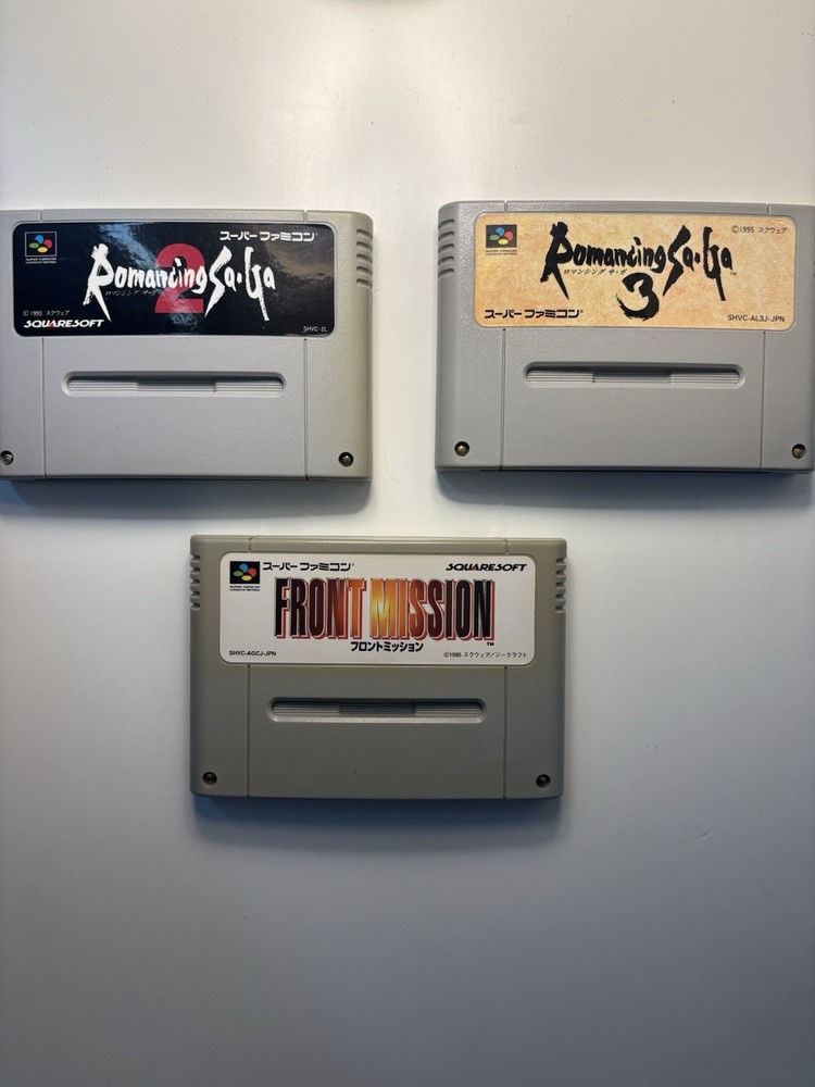 Nintendo Super Famicon SFC Game Lot of 3 - Romancing Saga 2, 3, Final Mission