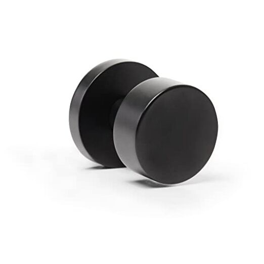 Matte Black Solid Brass Reversible Hall Closet Door Knob Bora Bora