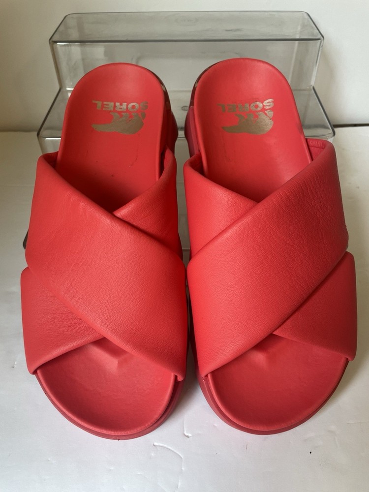 Sorel Women's Viibe Criss Cross Slide Sandal Size 7