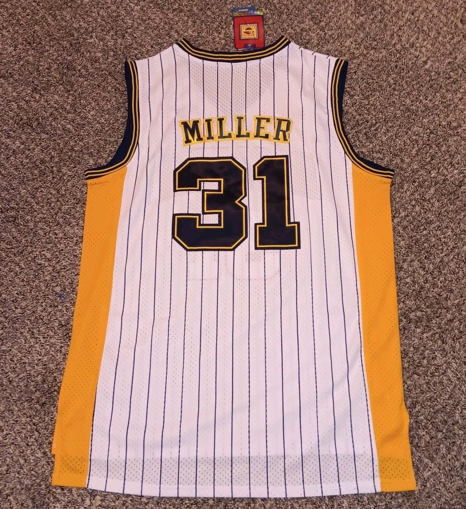 Reggie Miller XL NBA White Jersey Basketball #31 Indiana Pacers New