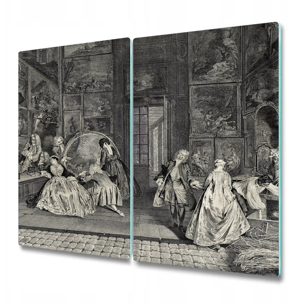 Glass Chopping Cutting Board Vintage Drawing Vintage art Victorian 2x30x52