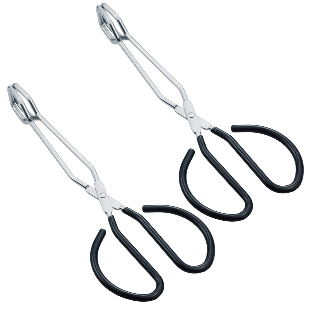 Stainless Steel Scissor Tongs Grilling Tongs 10-Inch Scissor Cooking Tongs, S...