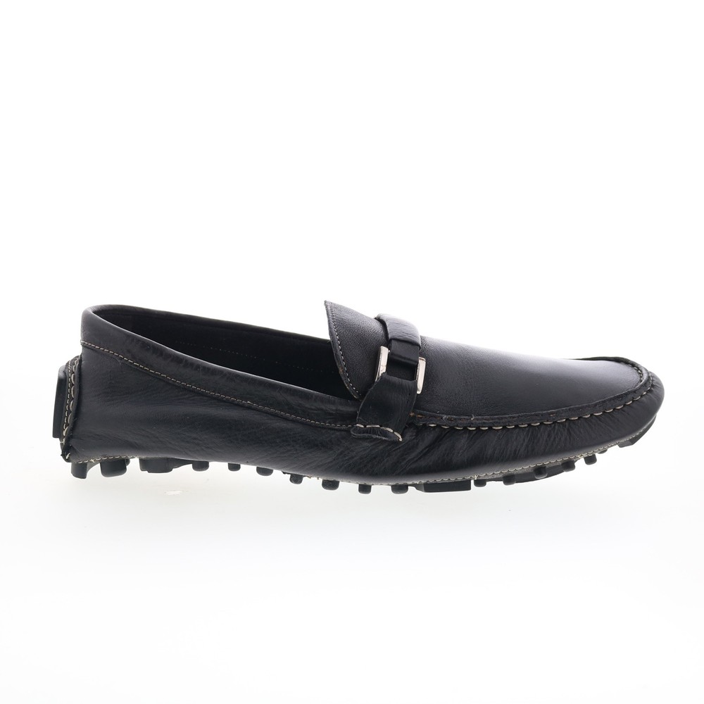 RD Company RD88 Mens Black Leather Slip On Loafers & Slip Ons Moccasin Shoes 12