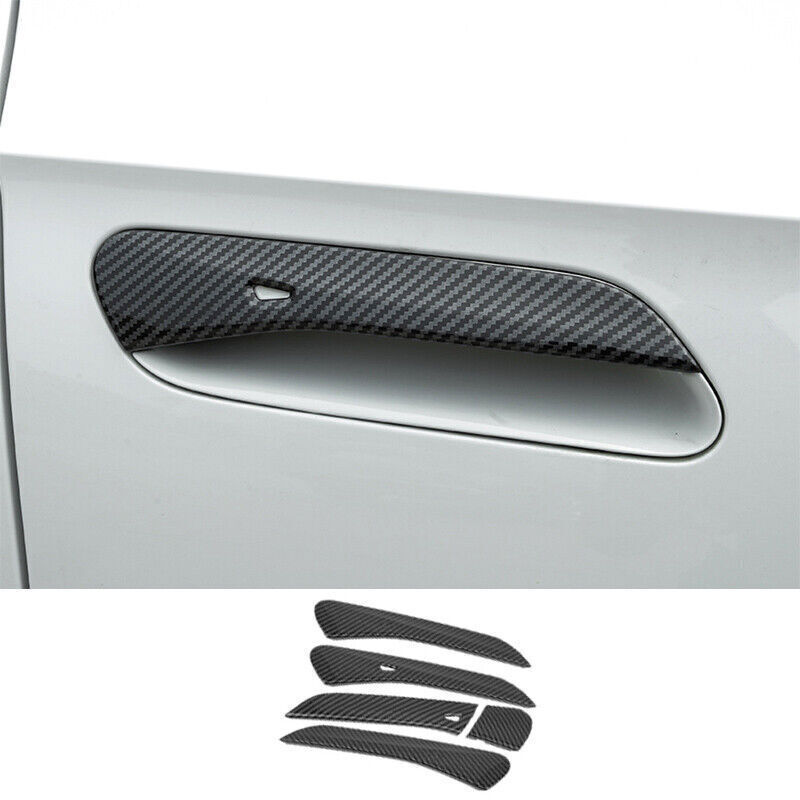 For Volkswagen ID.4 2021-2024 Carbon Fiber Exterior Door Handle Cover Shell Trim