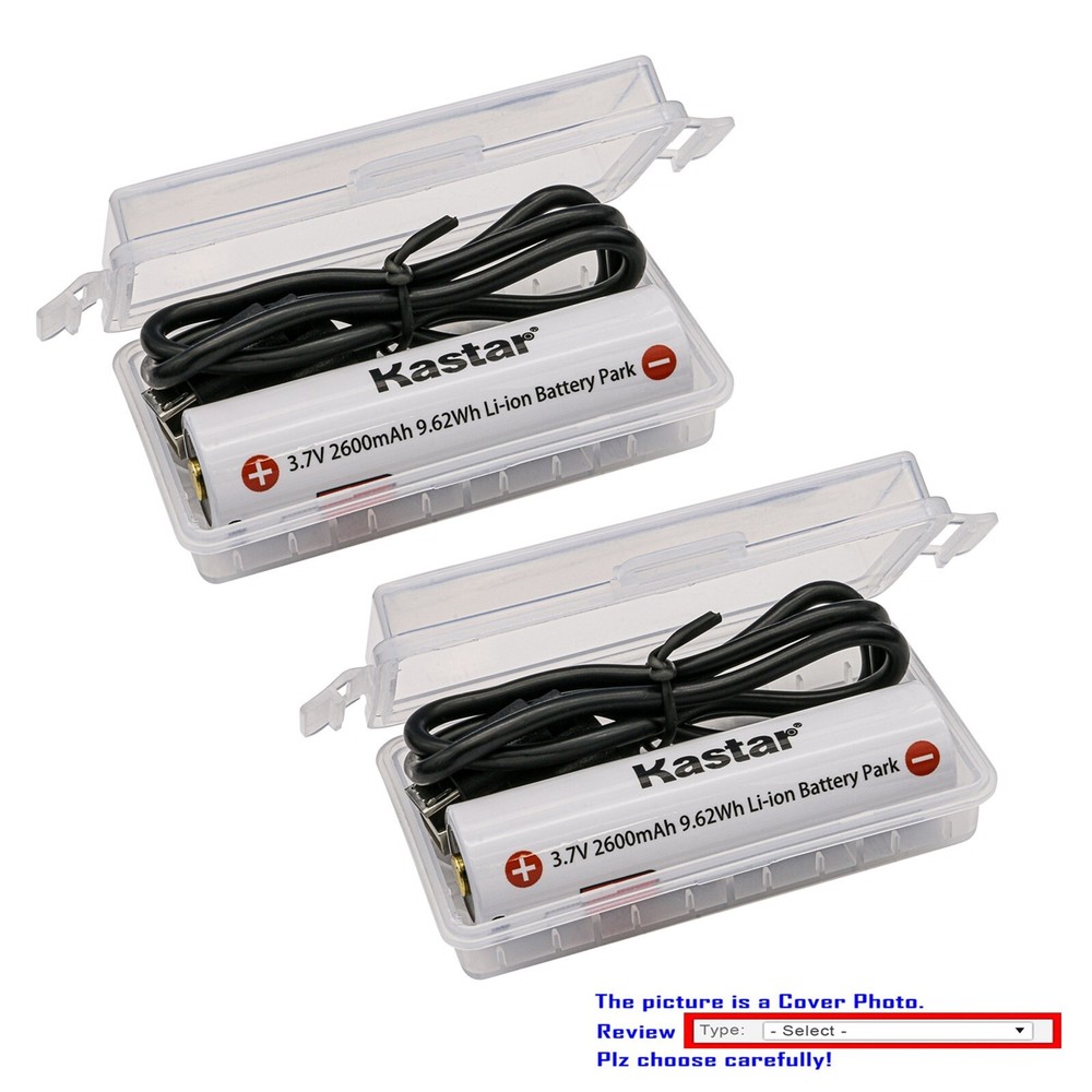 Kastar STL-1865 Battery 3.7V 2600mAh for ProTac HL USB Headlamp, Siege X USB