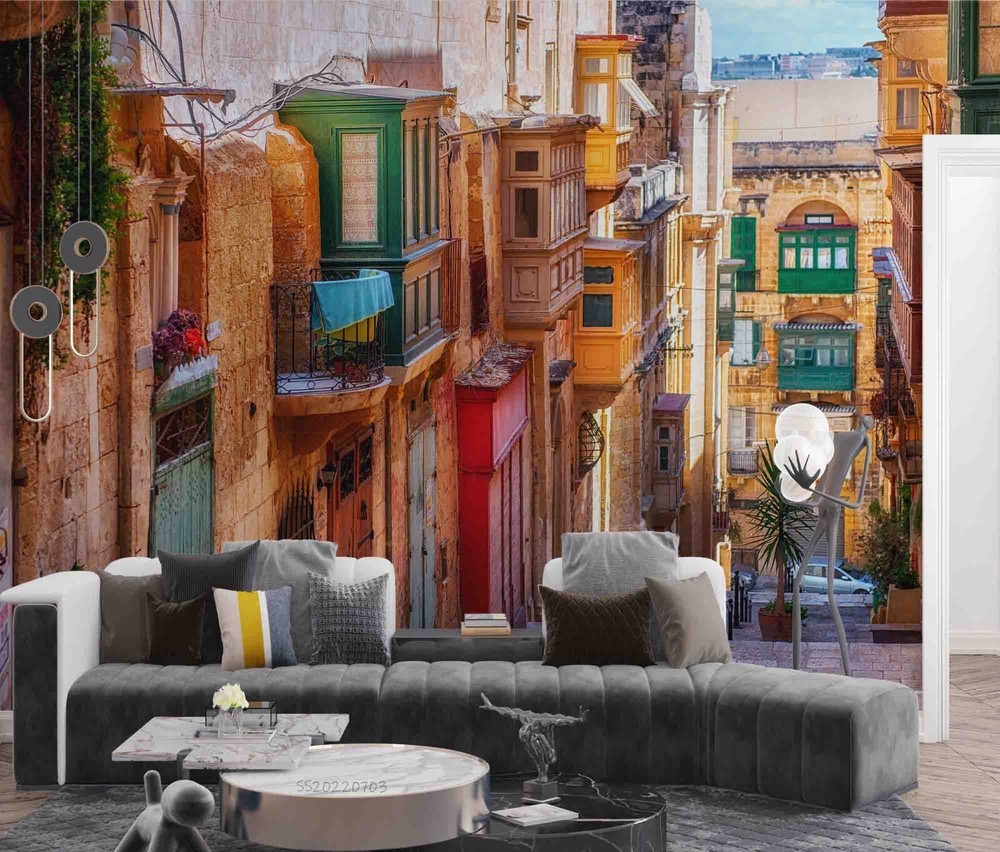 3D City Building Street Wall Murals Wallpaper Murals Wall Sticker
