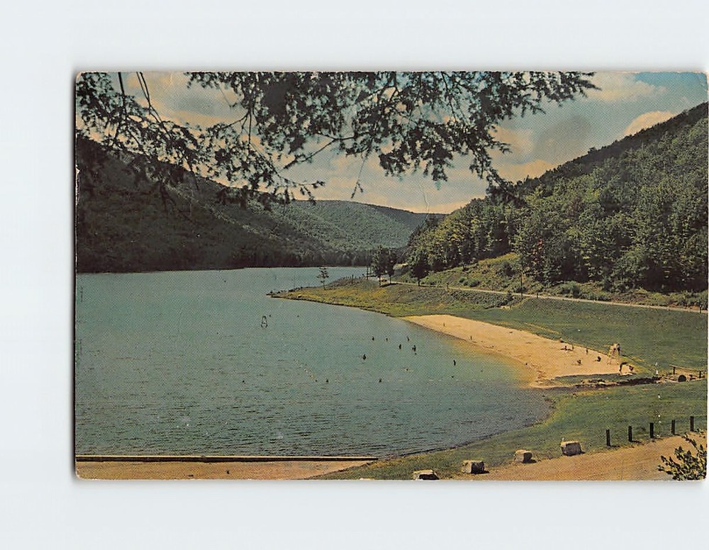 Postcard Layman Run Lake Sportsman's Paradise Galeton Pennsylvania USA