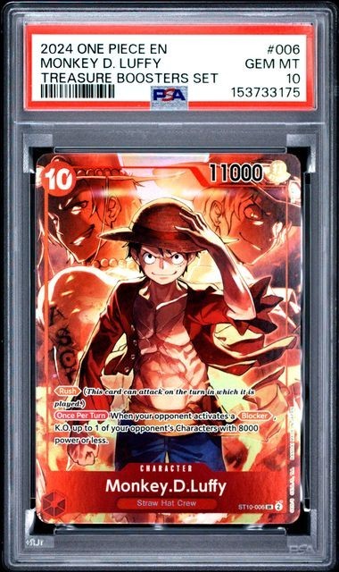 One Piece Monkey D. Luffy 2024 Promos #006 Treasure Boosters Set Psa 10RCH IS ACCEPTING CONSIGNMENTS! UP TO 95% PAYOUTS!