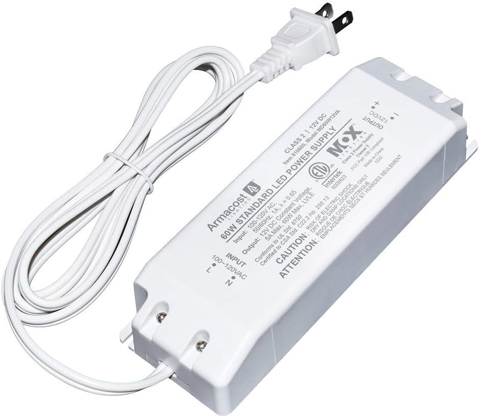 White... 810600 12 Volt LED Power Supply 60 Watt