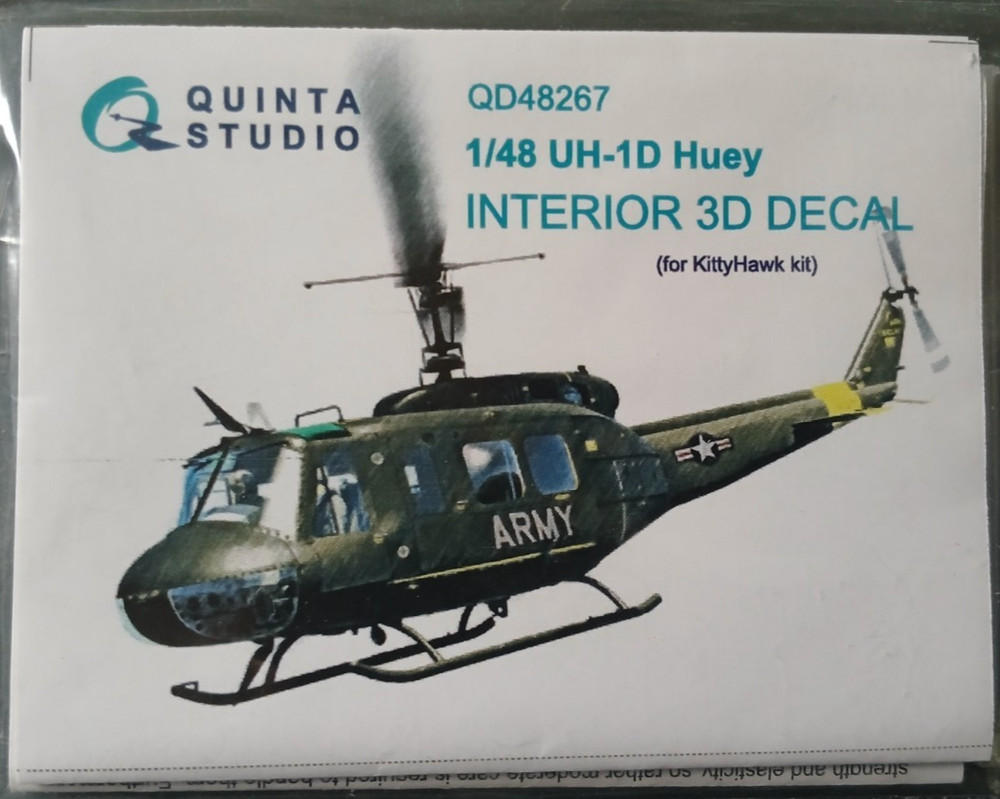 Quinta Studio 48267 1/48 UH-1D 3D Interior for Kitty Hawk Zimi kit
