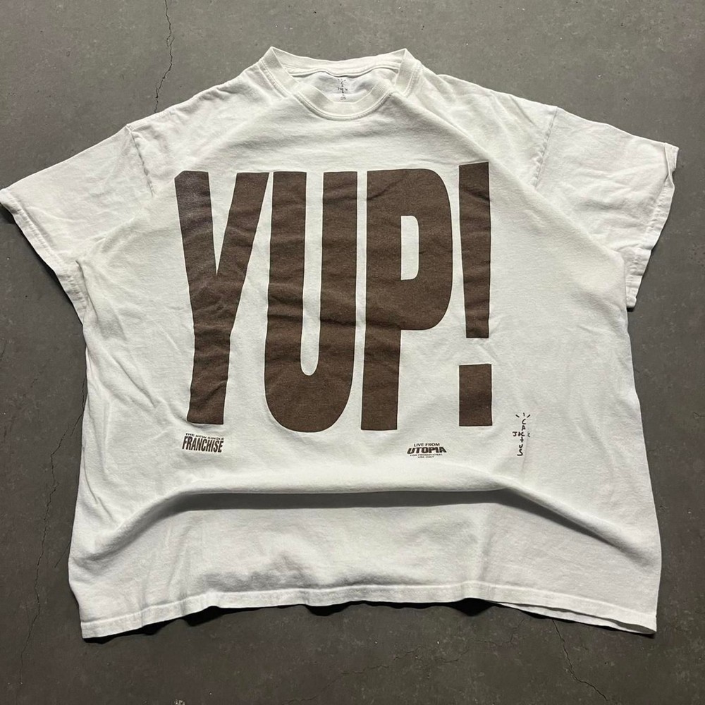 Cactus Jack White YUP! Travis Scott Tee Size XL