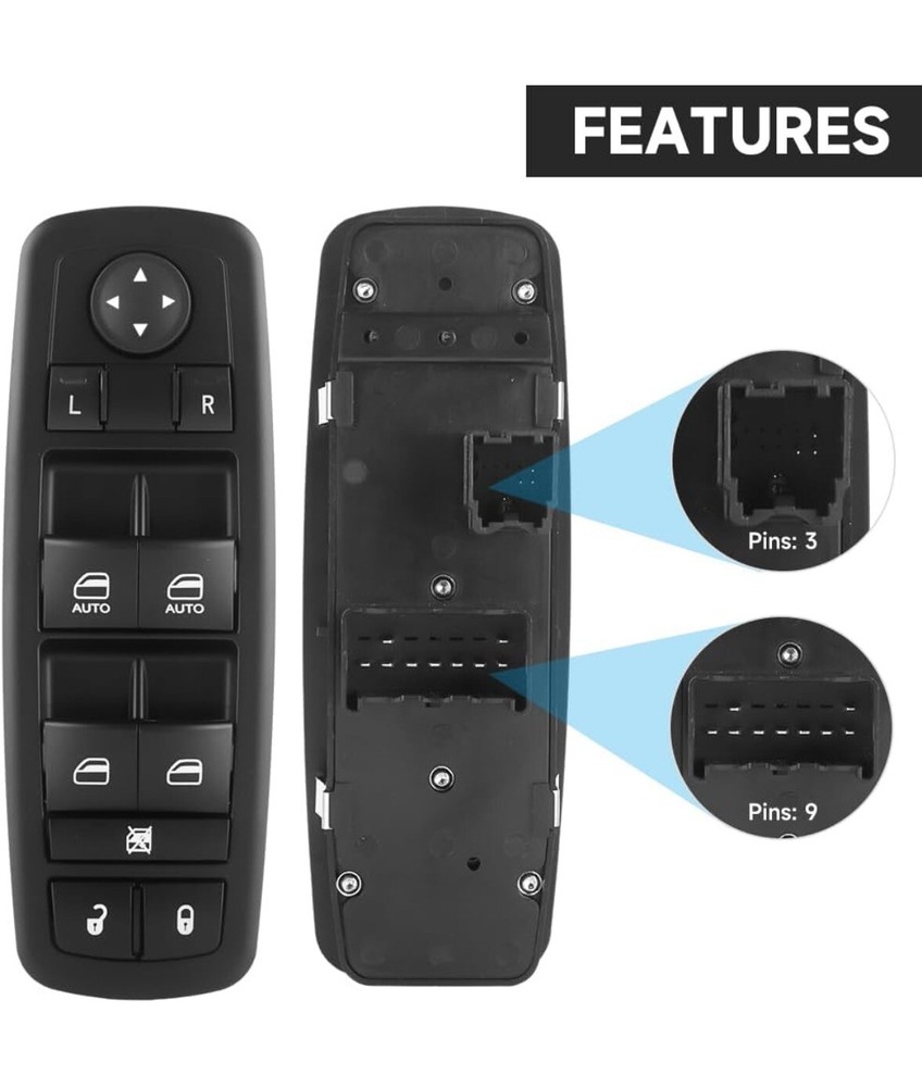 Master Window Switch For Jeep Cherokee 3.2L 2.4L 2014-2017 Front LH Driver Side