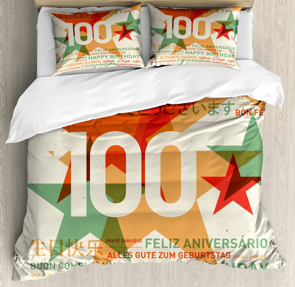 Abstract Birthday Wishes Duvet Cover Set with Pillow Shams-image