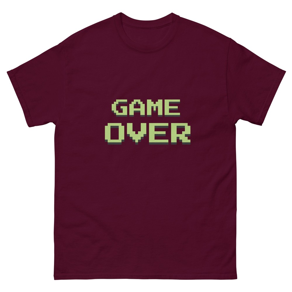 GAME OVER T-Shirt Retro Pixel Tee Unisex Gamer Shirt Funny Video Game Gift