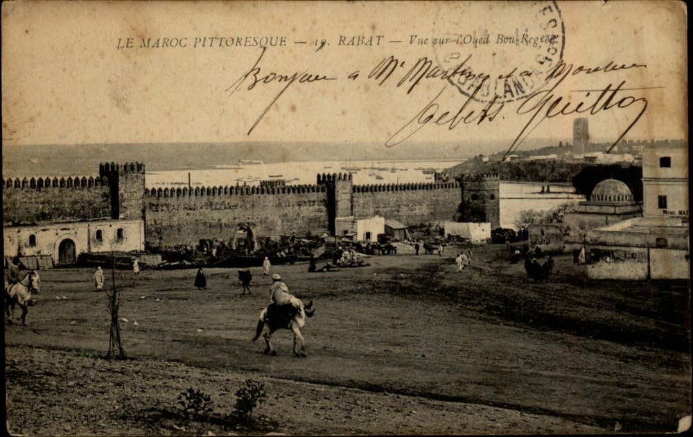 Rabat Morocco view vintage postcard s263