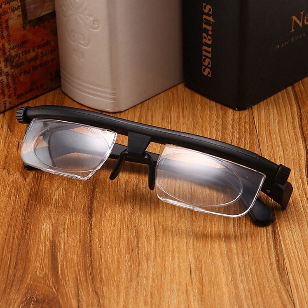 Dial Adjustable Focus Glasses for Reading and Distance Vision Correction