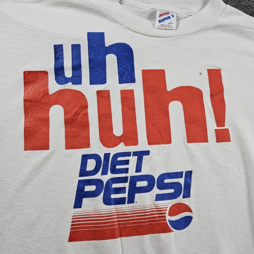 Vintage Diet Pepsi 80s 90s Promo Graphic T-Shirt Made In USA Size Large