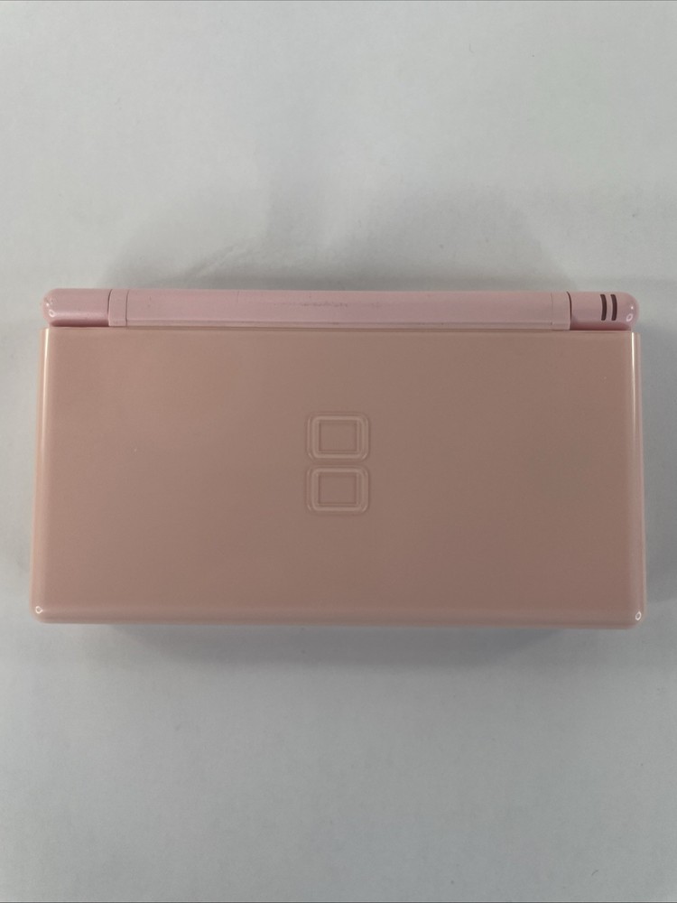 Nintendo DS Lite Console - Coral Pink W Charger And Stylus TESTED