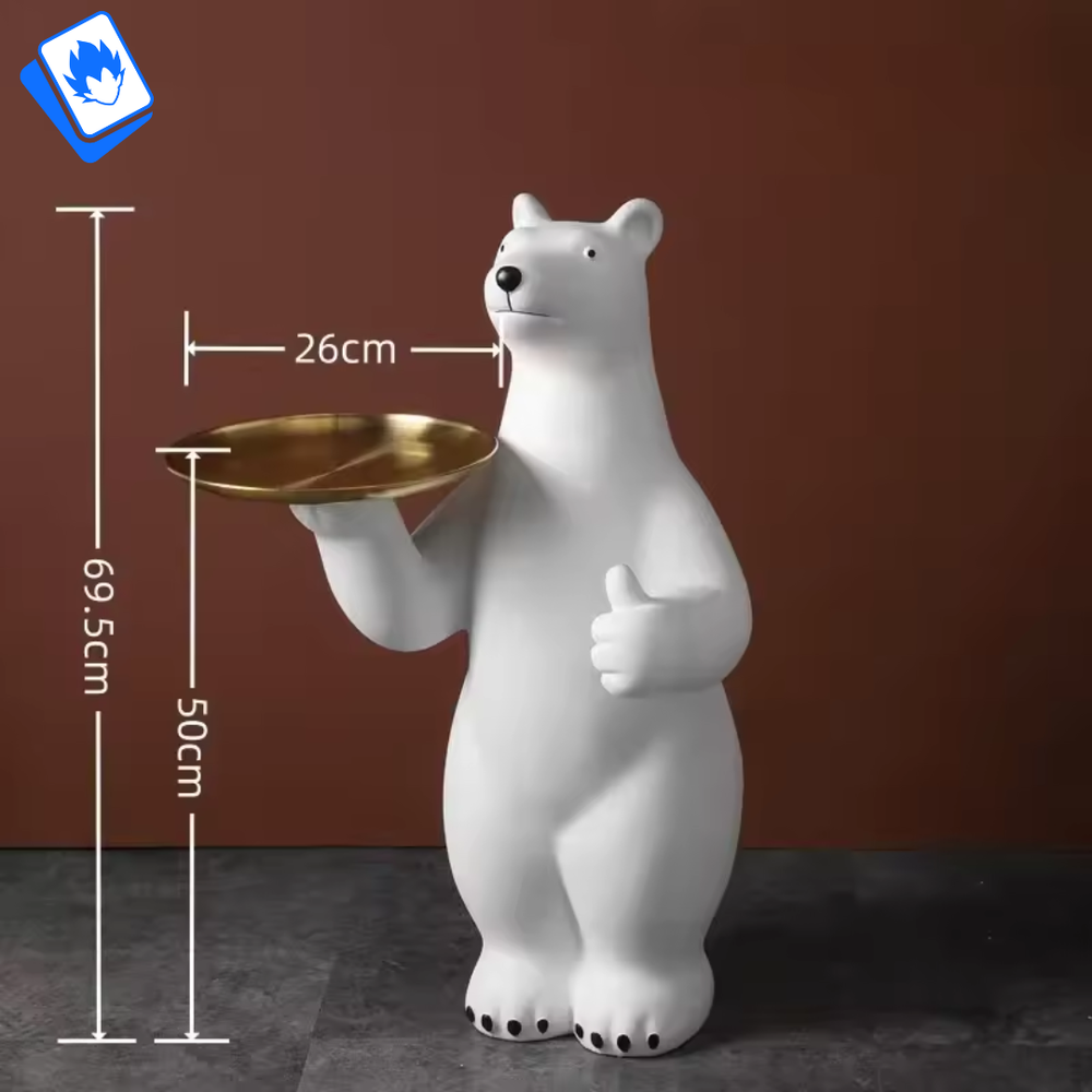 🏛 Modern Decorative Polar Bear Statue 69cm B ✨ Collectible Ornament