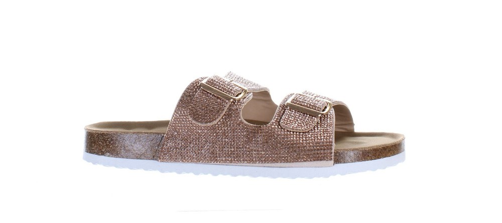 Yoki Womens Gian-107 Gold Sandals Size 8.5 Comfortable Stylish Footwear