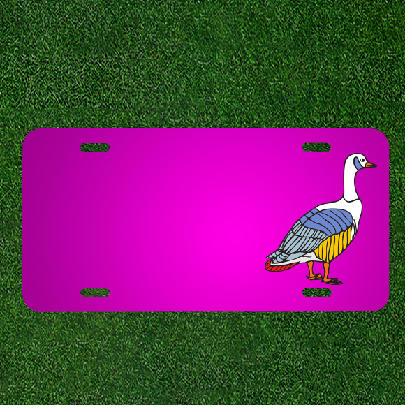 Custom Personalized Car License Plate with Names on Bird-Themed Wings  