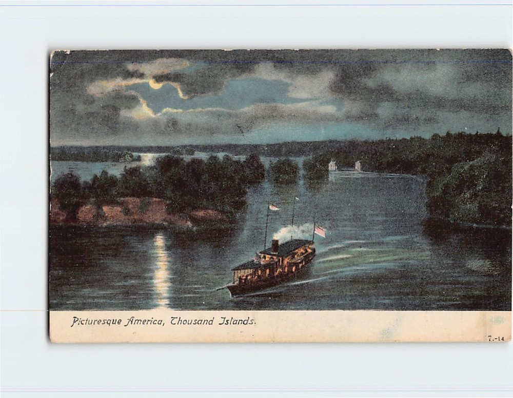 Postcard Picturesque America Thousand Islands New York USA