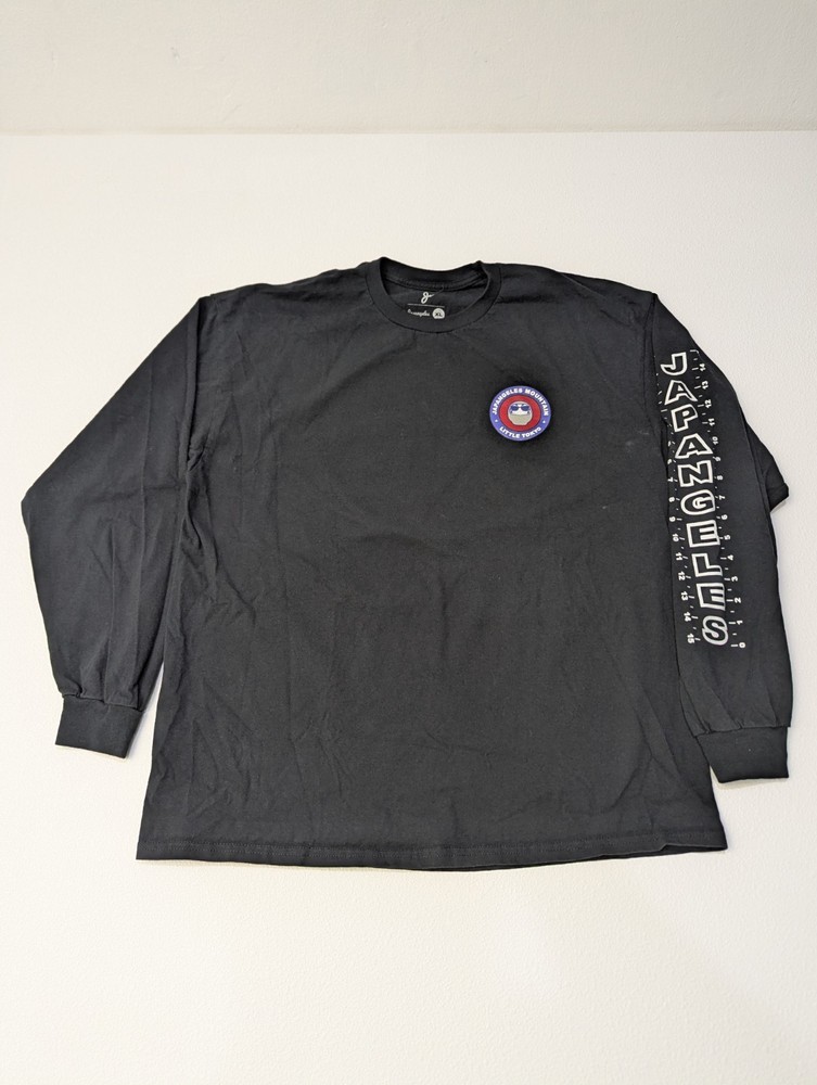 Japangeles Mountain Little Tokyo Men's Black XL Long Sleeve Graphic T-Shirt