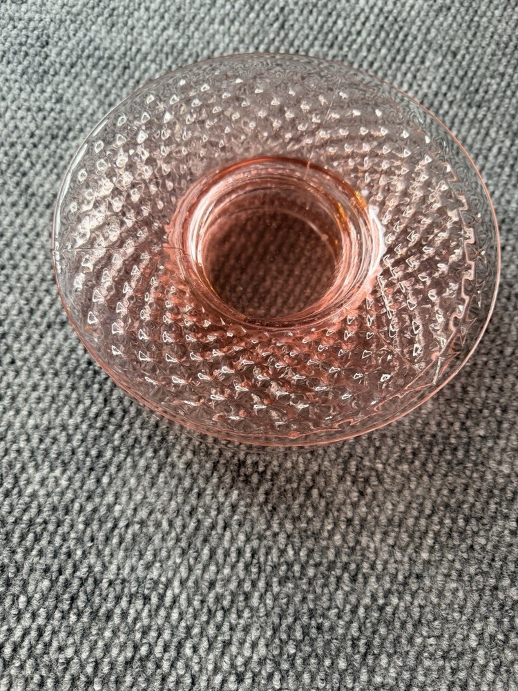 Set of 4 Vintage Imperial Pink Diamond Quilted 8