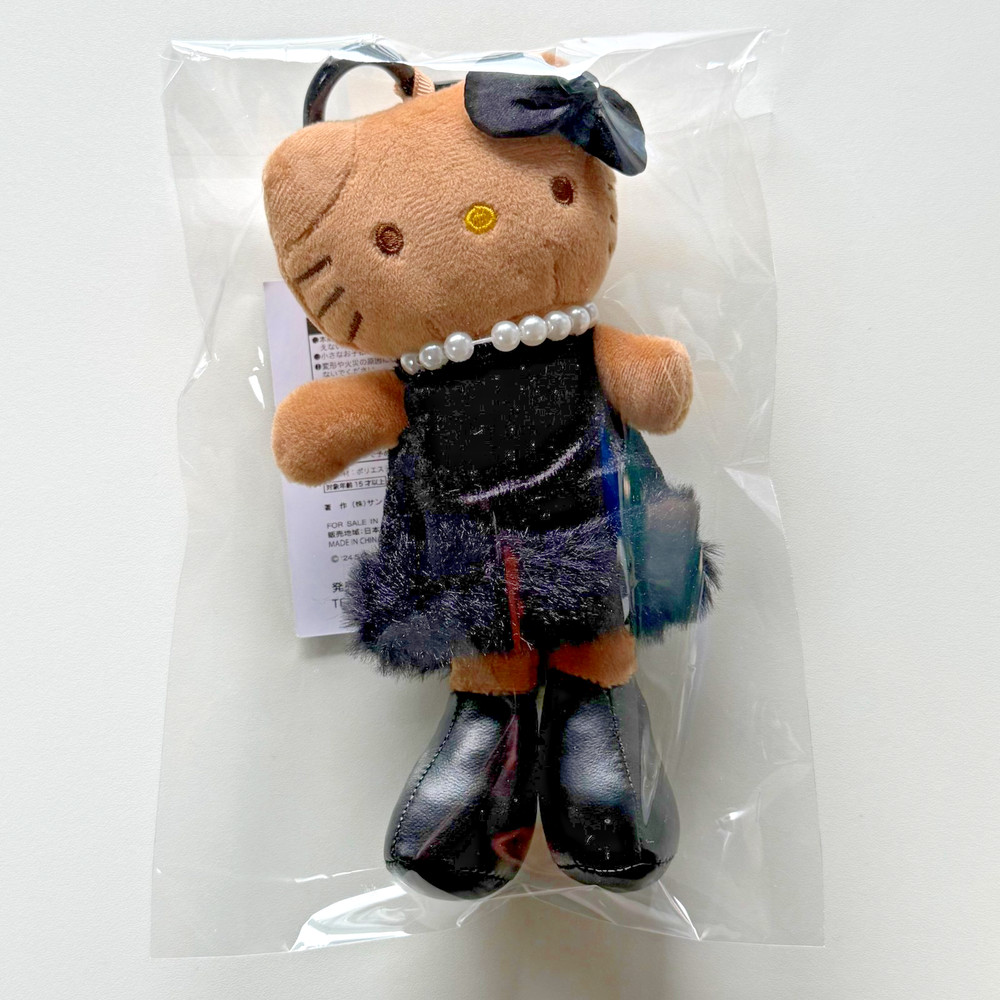 Sanrio Hello Kitty GOGO GAL 2024 Style Up Mascot Plush Doll 15cm Black New Japan