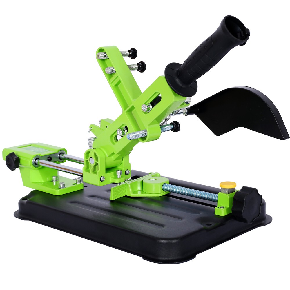 Heavy-Duty 100-125mm Angle Grinder Stand with Iron Base for DIY Cutting Support