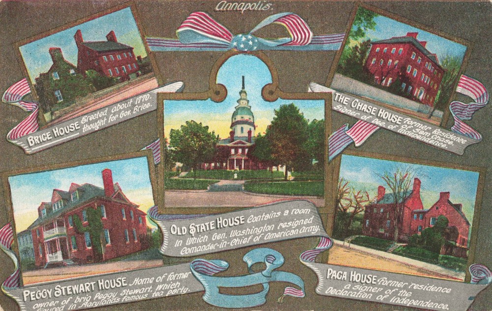 Brice Peggy Stewart Chase Paca House Annapolis Maryland MD c1910 Postcard