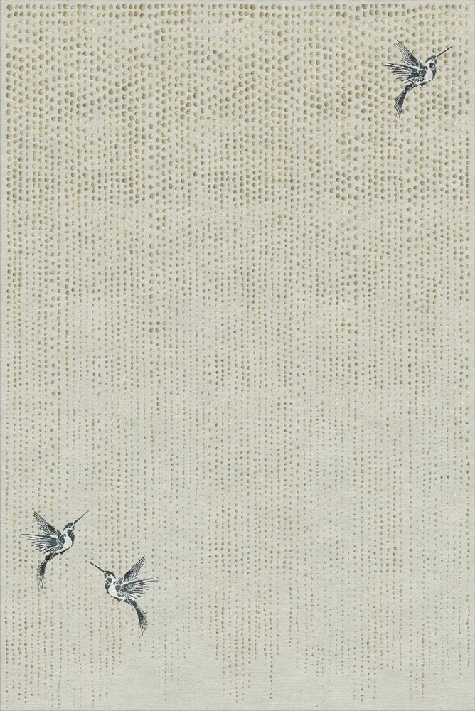 Wendy Morrison Wisteria Hand-Tufted Rug- Luxury Hummingbird Wool & Silk Area Rug