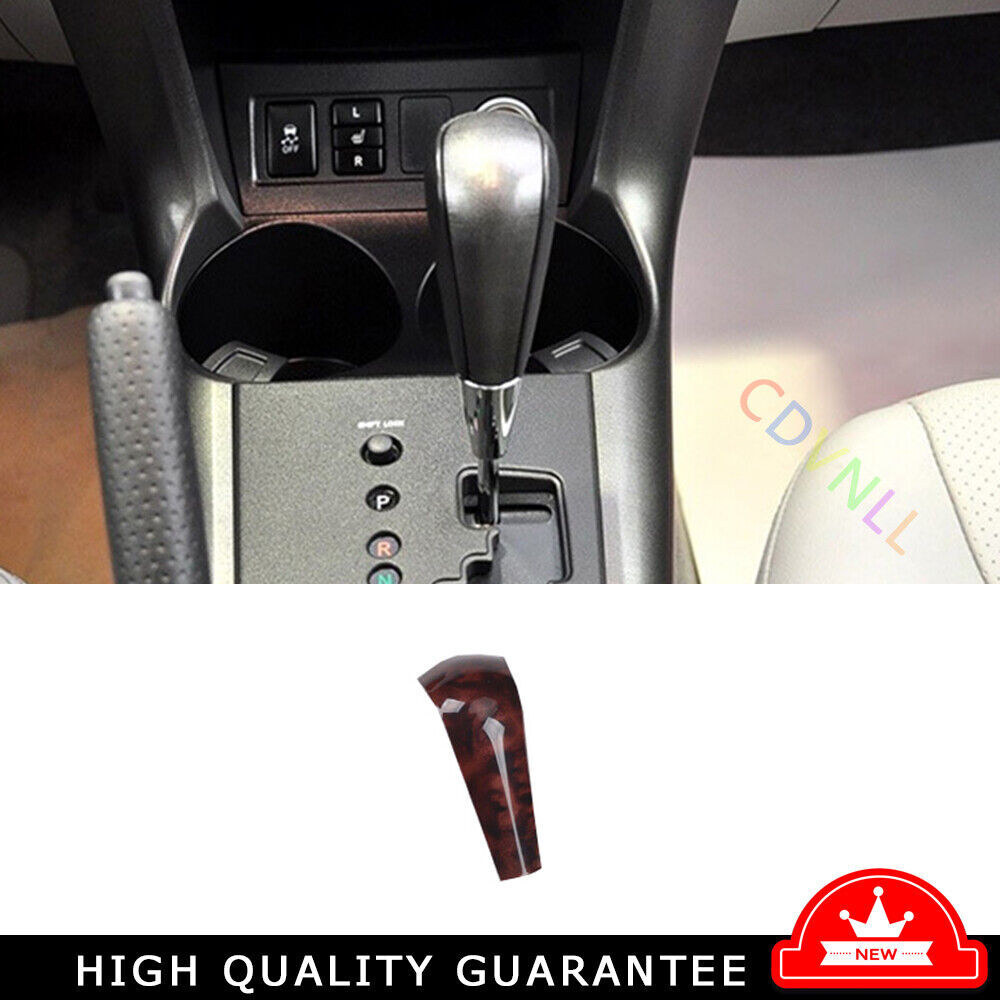 Central Console Gear Shift Knob Trim 1* For Toyota RAV4 06-2012 Brown Wood Grain