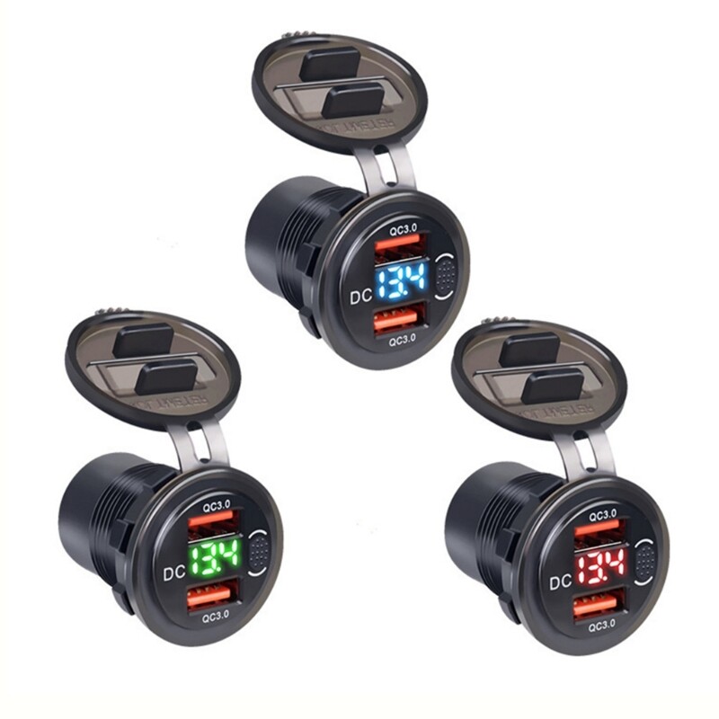 Advanced Double QC3.0 Car Adapter USB Fast Charging 12V/24V