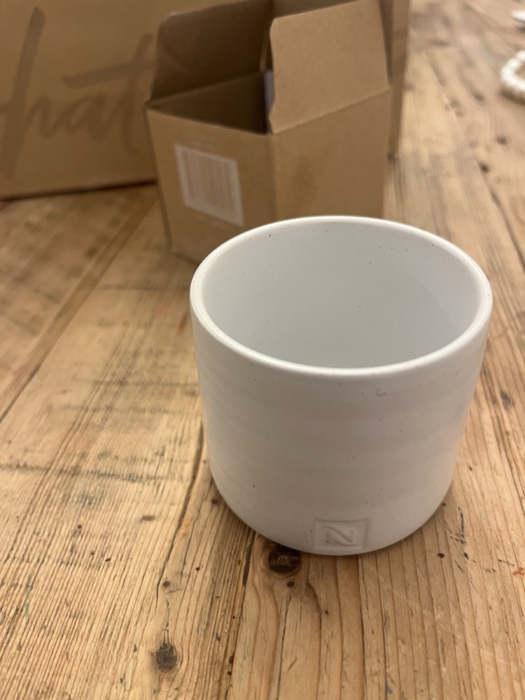 NESPRESSO Ceramic CANDLE HOLDER Tea Light  WHITE New In Box