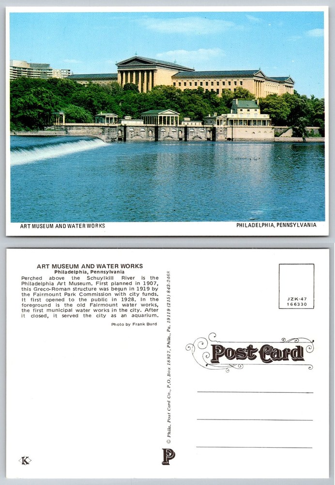 Philadelphia Art Museum Fairmount Water Works Schuylkill River Postcard