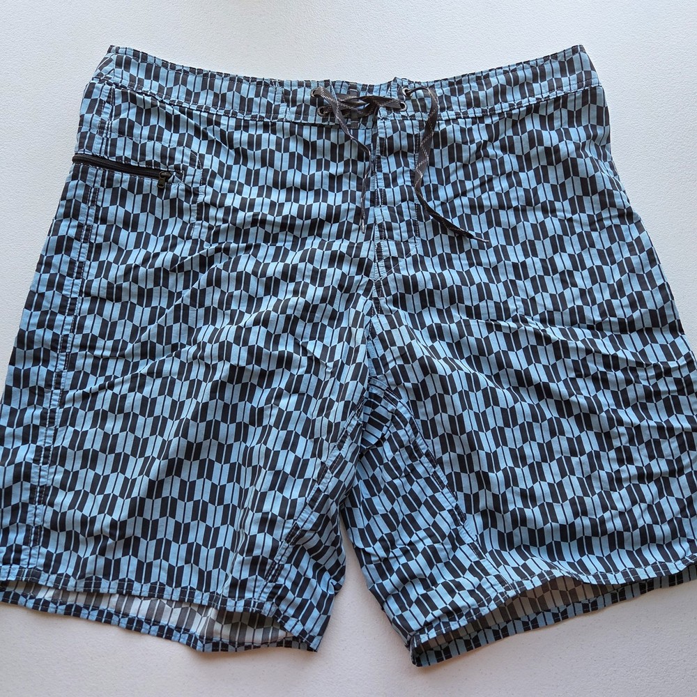 Patagonia Shorts Mens 36 Blue Wavefarer Boardshort Surf Trunks Drawstring Swim