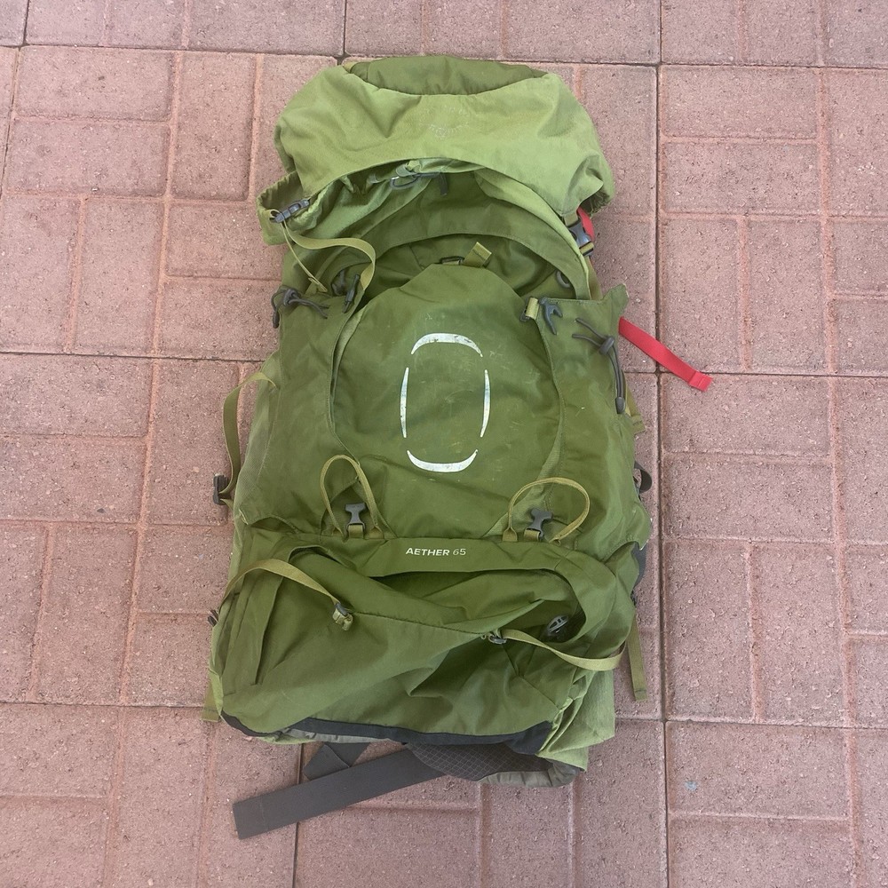 Osprey Aether 65L Green Hiking Backpack for Outdoor Adventures