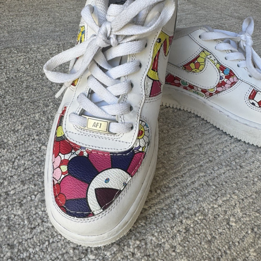 Women’s Nike Air Force 1  Costume Happy Flowers White Multicolored Size Men 7