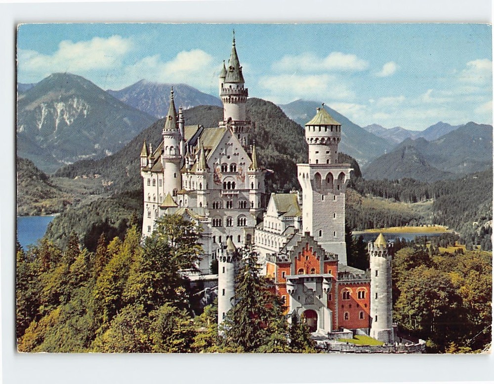Postcard Royal Castle Neuschwanstein Schwangau Germany