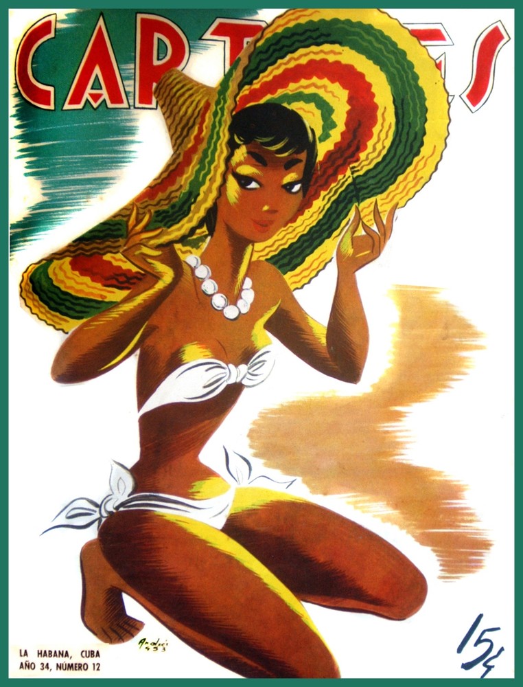 Sexy Mexican Hat Model Wall Art Print for Home Decor