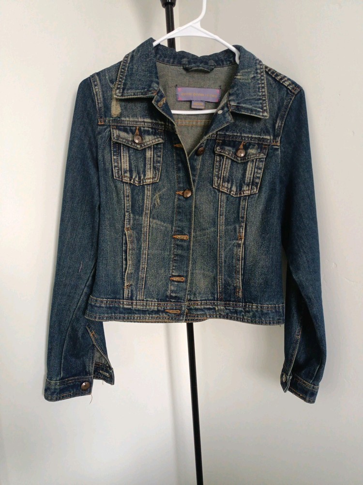 Boom Boom Jean Jacket Women Size Medium Blue Denim