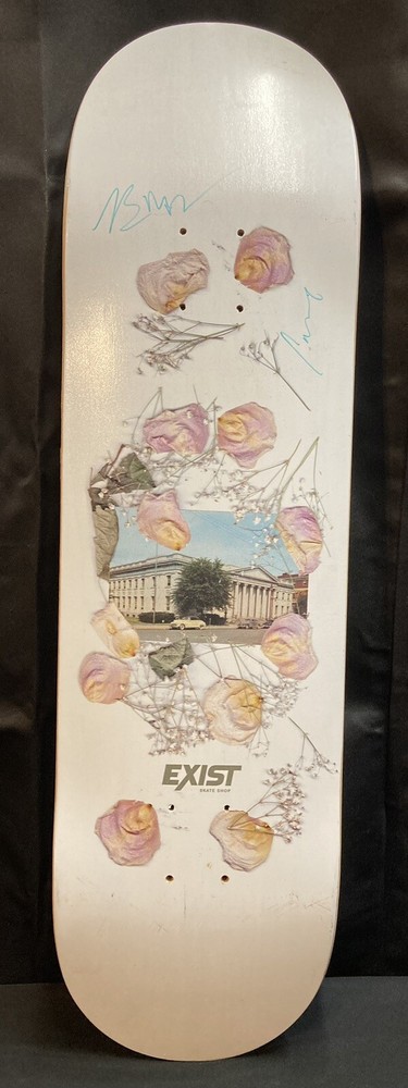 Skateboard Deck Exist Skate Shop Floral Unsealed Orange 32